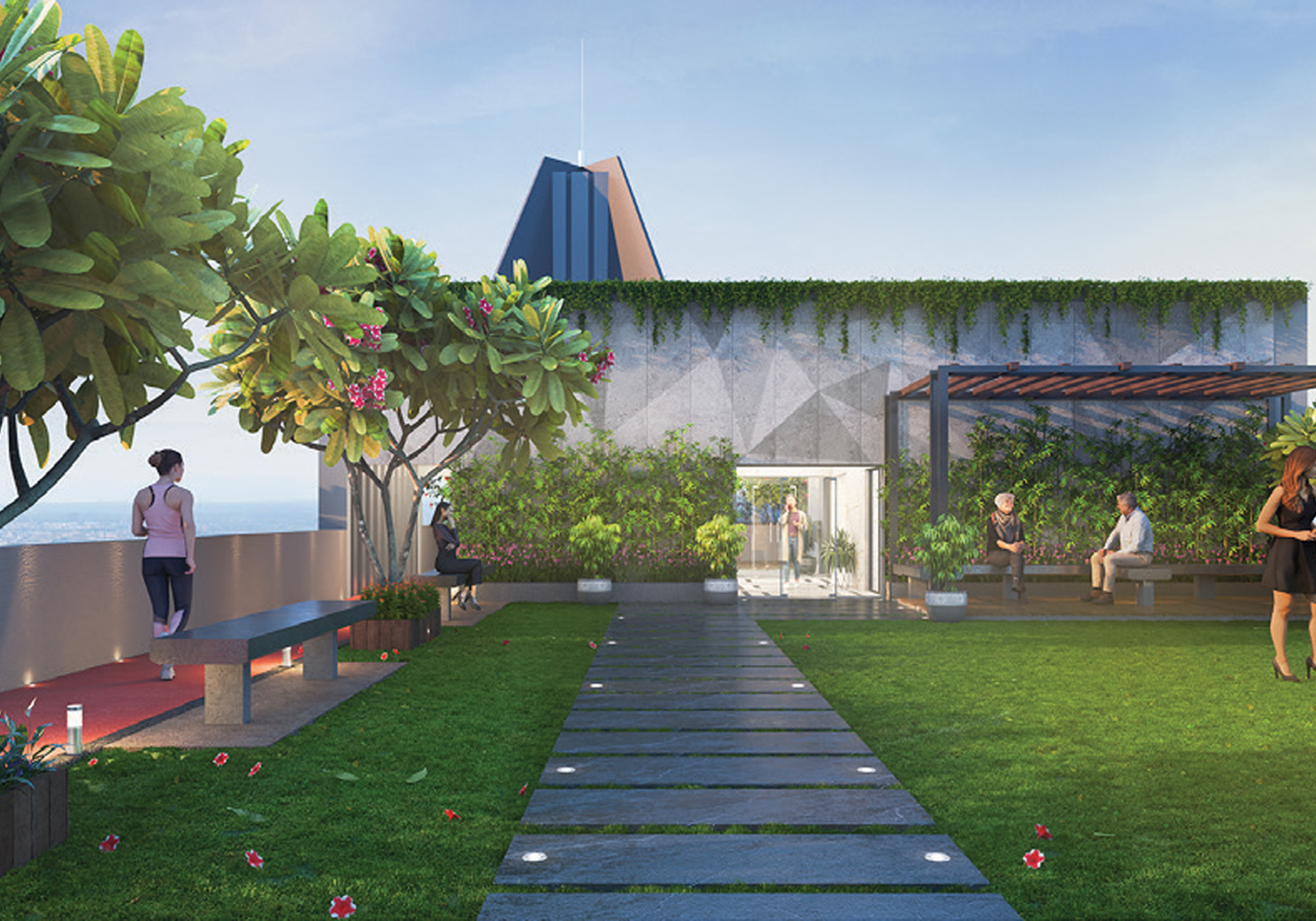 Exterior view of Millennium Falcon &mdash; photo gallery, images, brochure, amenities, cost sheet, price breakup, availability details, RERA number, RERA certificate, possession date, layout plan, logo, floor plan, master plan, and location map showcasing project highlights and features.